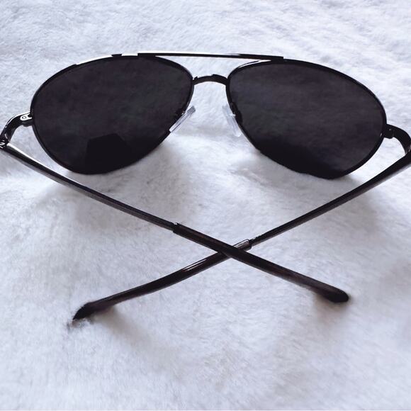 Irene Black w/Gunmetal Rims Stylish Polarized Sunglasses - Picture 10 of 12